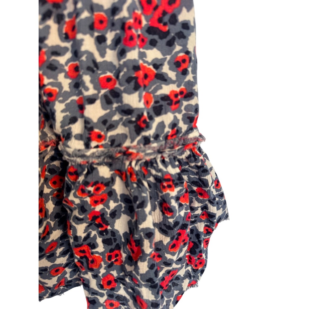 Tucker + Tate Girls XL 14/16 Floral Halter Tiered Dress Grey Red Blue Boho - Picture 4 of 7